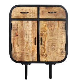 Buffet 60 x 30 x 75 cm Bois de manguier massif et fer