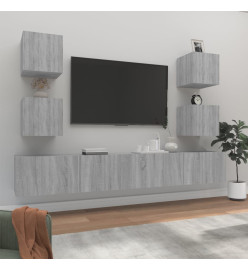 Ensemble de meubles TV 6 pcs Sonoma gris Bois d'ingénierie