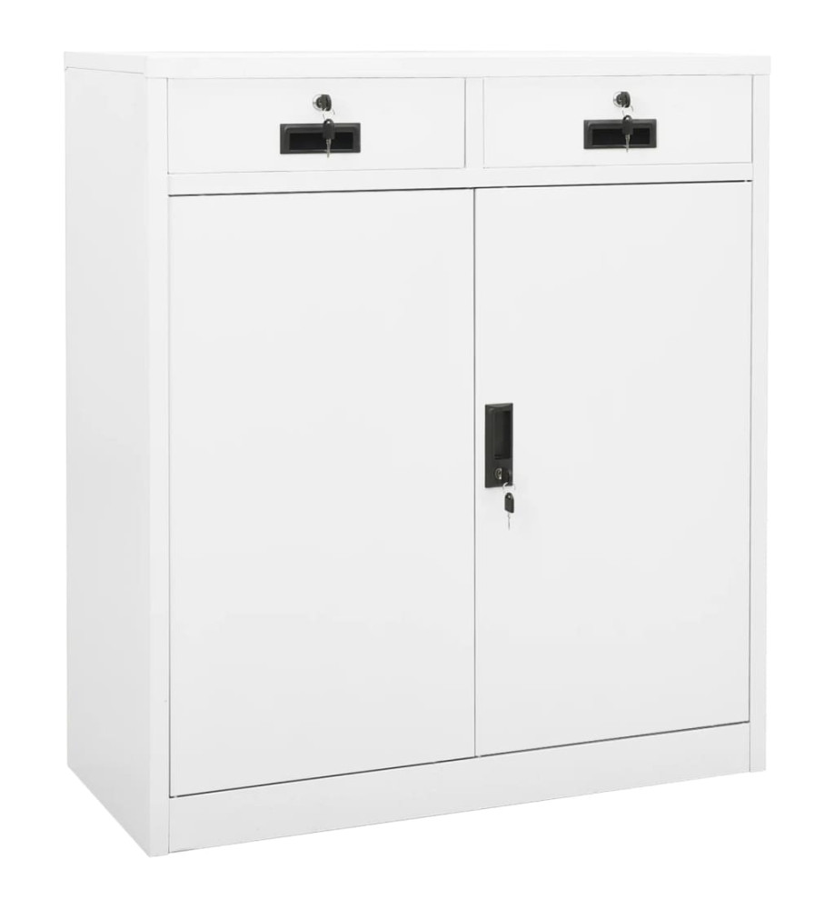 Armoire de bureau Blanc 90x40x102 cm Acier Armoire de bureau Blanc 90x40x102 cm Acier