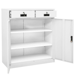 Armoire de bureau Blanc 90x40x102 cm Acier