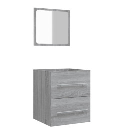 Armoire de salle de bain avec miroir Sonoma gris 41x38,5x48 cm