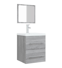 Armoire de salle de bain avec miroir Sonoma gris 41x38,5x48 cm