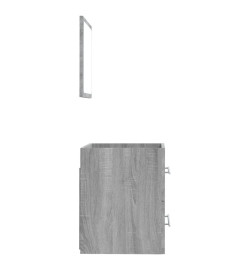 Armoire de salle de bain avec miroir Sonoma gris 41x38,5x48 cm