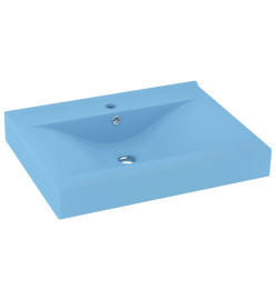 Lavabo avec trou de robinet Bleu clair mat 60x46 cm Céramique