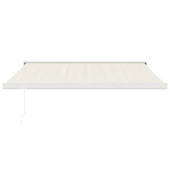 Auvent rétractable crème 3,5x2,5 m tissu et aluminium