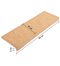 Tapis d'escalier autocollants 15 pcs 65x21x4 cm Orange