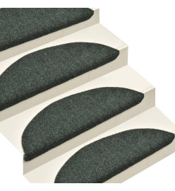 Tapis autoadhésifs de marches 10 pcs Vert 65x21x4 cm Aiguilleté