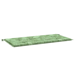 Coussin de banc de jardin motif de feuilles 100x50x3 cm