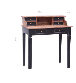 Bureau avec tiroirs 90x50x101 cm Bois de récupération solide