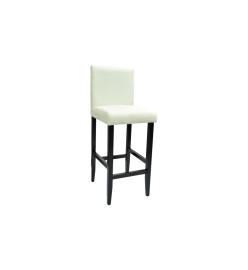 Tabourets de bar lot de 6 blanc similicuir