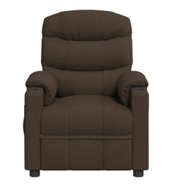 Fauteuil de massage Marron foncé Tissu