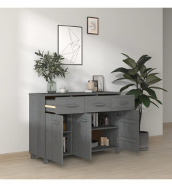 Buffet HAMAR Gris foncé 113x40x80 cm Bois massif de pin