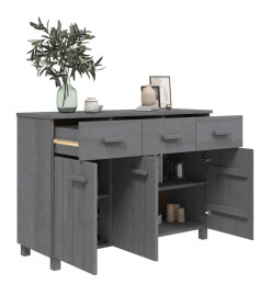 Buffet HAMAR Gris foncé 113x40x80 cm Bois massif de pin