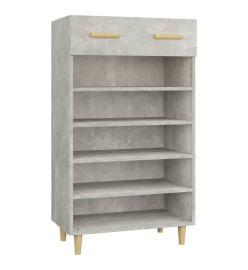 Armoire à chaussures Gris béton 60x35x105 cm Bois d'ingénierie