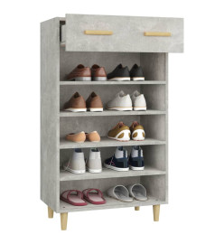 Armoire à chaussures Gris béton 60x35x105 cm Bois d'ingénierie