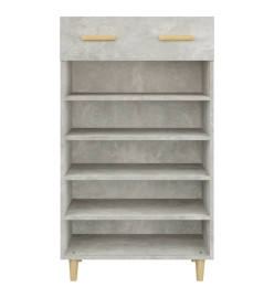 Armoire à chaussures Gris béton 60x35x105 cm Bois d'ingénierie