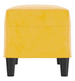 Banc Jaune 70x35x41 cm Velours