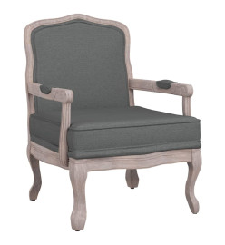 Fauteuil gris foncé 64x64x90 cm tissu