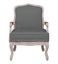 Fauteuil gris foncé 64x64x90 cm tissu