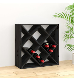 Armoire à vin Noir 62x25x62 cm Bois de pin massif
