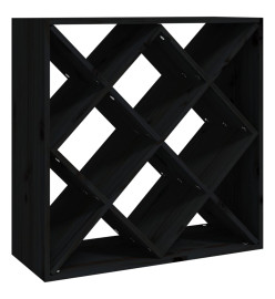 Armoire à vin Noir 62x25x62 cm Bois de pin massif
