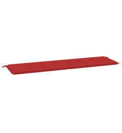 Coussin de banc de jardin rouge 180x50x3 cm tissu oxford