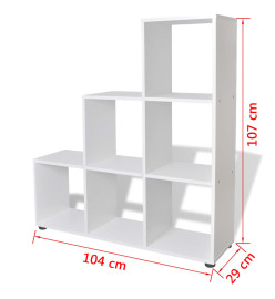 Bibliothèque/étagère 107 cm Blanc