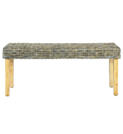 Banc 110 cm Rotin naturel kubu et bois de manguier massif