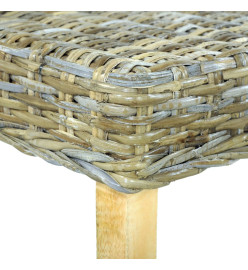 Banc 110 cm Rotin naturel kubu et bois de manguier massif