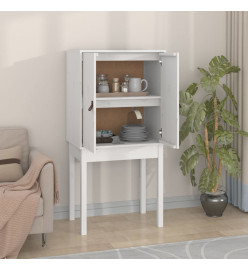 Buffet haut Blanc 60x40x120 cm Bois massif de pin