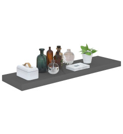 Étagère murale flottante 4 pcs Gris brillant 90x23,5x3,8 cm MDF