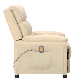 Fauteuil de massage Crème Tissu