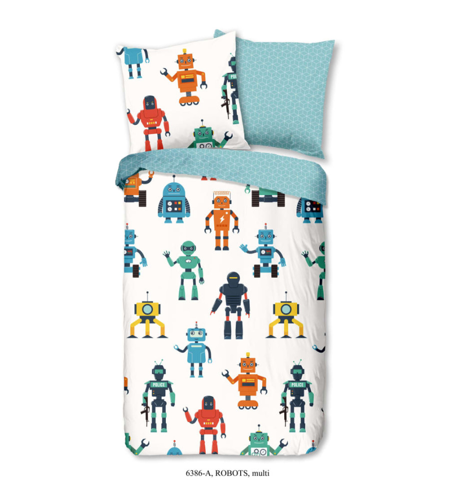 Good Morning Housse de couette pour enfants Robots 135x200 cm