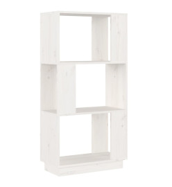 Bibliothèque/Séparateur de pièce Blanc 51x25x101 cm Pin solide