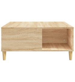 Table basse chêne sonoma 80x80x36,5 cm bois d'ingénierie