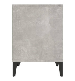 Tables de chevet 2 pcs Gris béton 40x35x50 cm