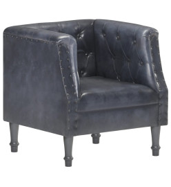 Fauteuil Gris Cuir véritable