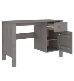 Bureau HAMAR Gris clair 113x50x75 cm Bois massif de pin