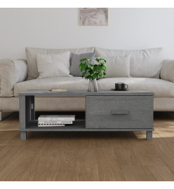 Table basse HAMAR Gris foncé 100x55x35 cm Bois massif de pin