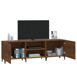 Meuble TV chêne marron 150x30x50 cm bois d'ingénierie