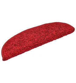 Tapis d'escalier 5 pcs 56x17x3 cm Rouge