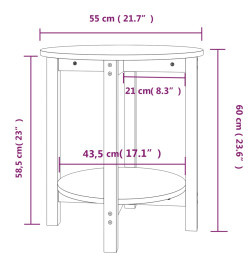 Table basse Ø 55x60 cm Bois massif de pin