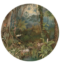 WallArt Papier peint cercle In the Jungle 190 cm