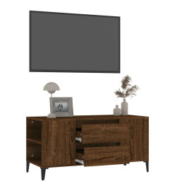 Meuble TV Chêne marron 102x44,5x50 cm Bois d'ingénierie