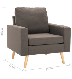 Fauteuil Taupe Tissu