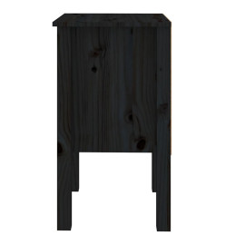 Tables de chevet 2 pcs Noir 40x35x61,5 cm Bois de pin massif