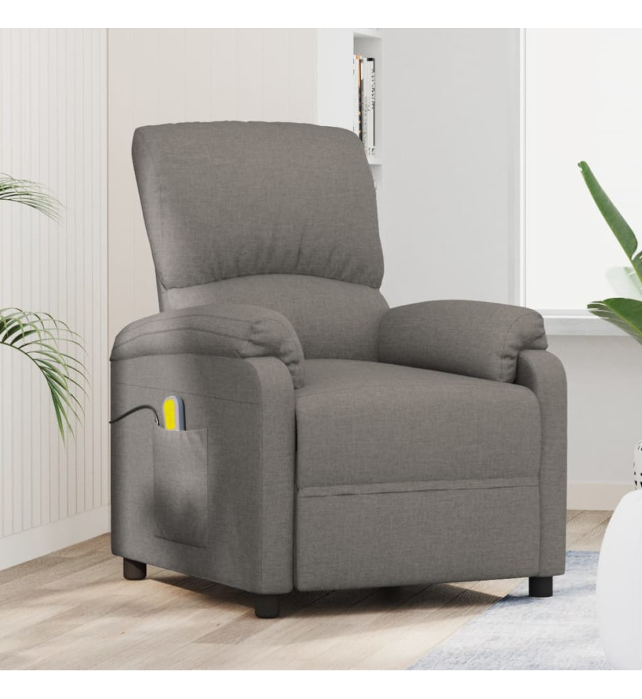 Fauteuil de massage Taupe Tissu