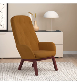 Chaise de relaxation Marron Velours