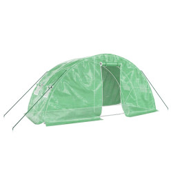 Serre avec cadre en acier vert 10 m² 5x2x2,3 m