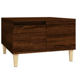 Table basse chêne marron 55x55x36,5 cm bois d'ingénierie